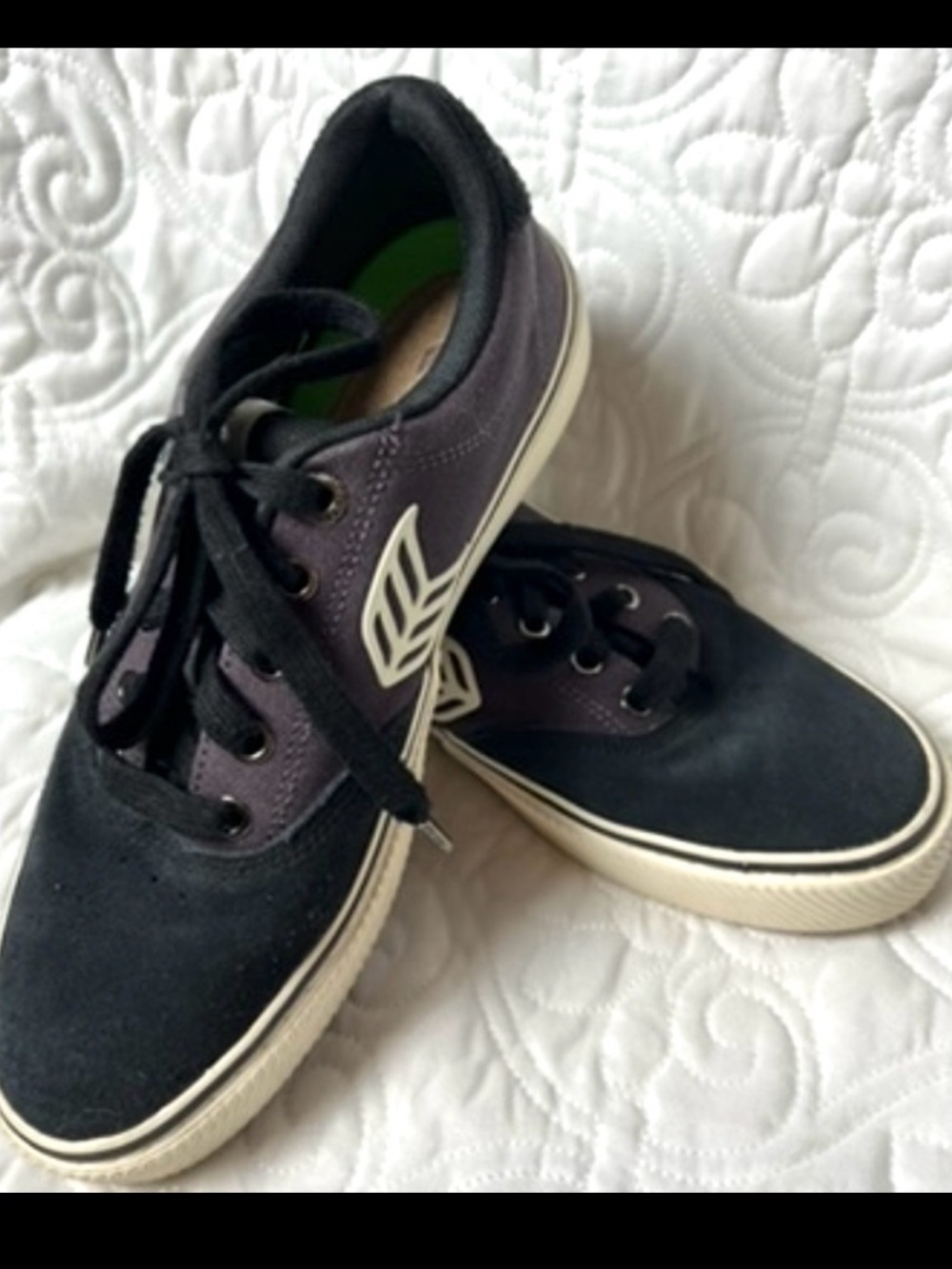 CARIUMA Naoica Tennis Blue Gray Shoe Lace Up Suede Canvas Tie Size 8.5 - Picture 2 of 16